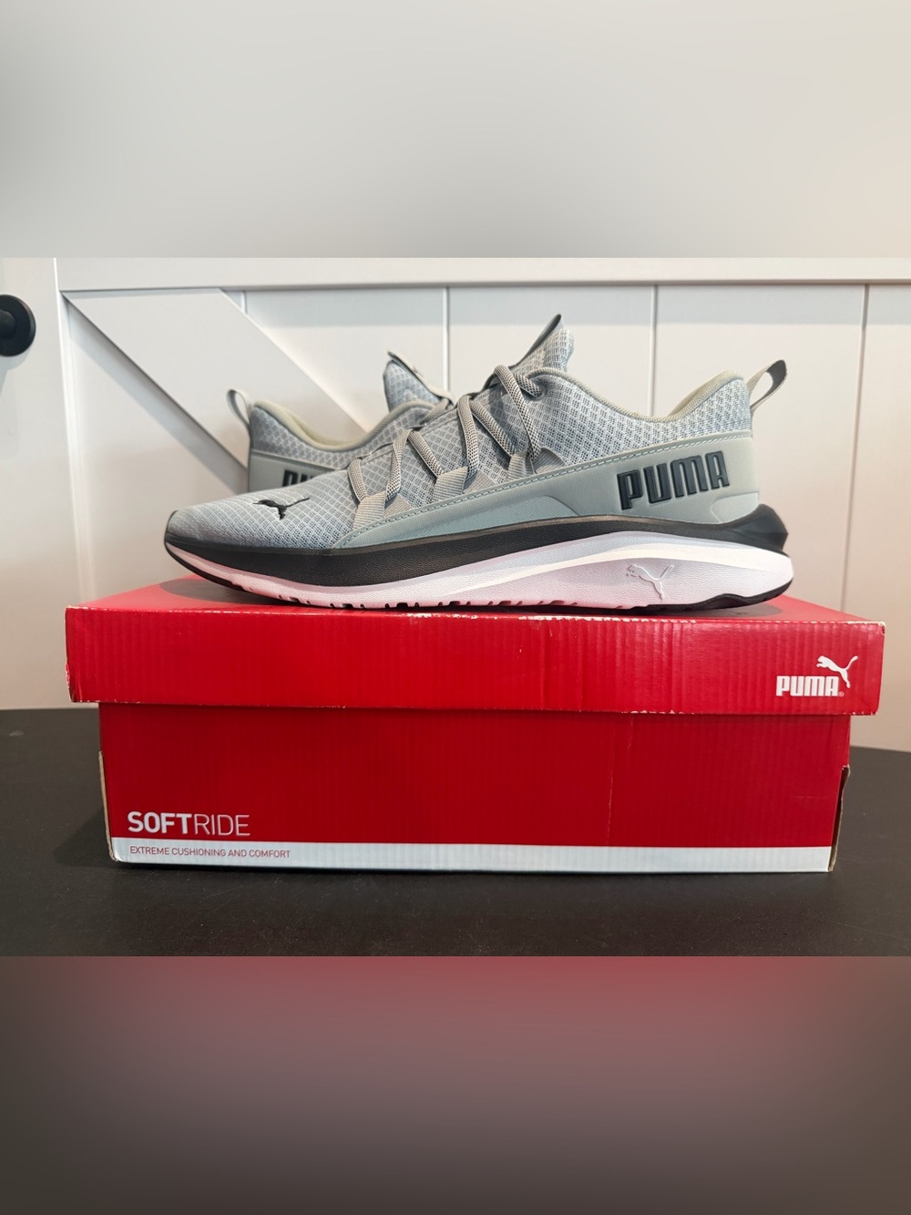 Puma Gray Men's SoftRide Mesh Sneakers - Picture 2 of 10